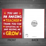 Amazing Teacher Card And Heart Thank You Teacher Gifts Nursery