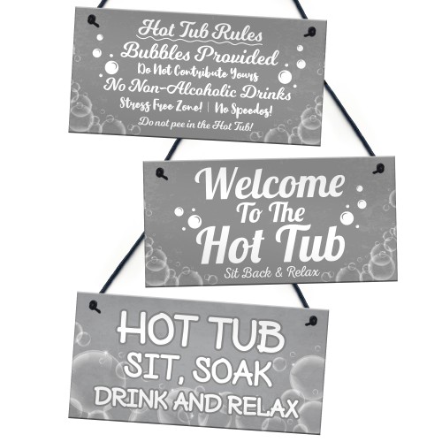 Hot Tub Rules Sign For Outside Grey Colour Scheme Hot Tub Signs