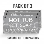 Hot Tub Rules Sign For Outside Grey Colour Scheme Hot Tub Signs