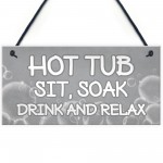 Hot Tub Rules Sign For Outside Grey Colour Scheme Hot Tub Signs