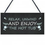 Hot Tub Plaques PACK OF 3 Hanging Signs For Garden Shed