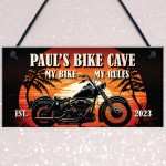 PERSONALISED Biker Man Cave Sign Motorcycle Motorbike Garage 