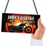 Motorcycle Garage Personalised Sign Novelty Motorbike Gifts