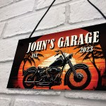 Motorcycle Garage Personalised Sign Novelty Motorbike Gifts