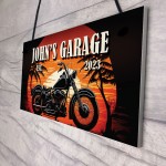 Motorcycle Garage Personalised Sign Novelty Motorbike Gifts