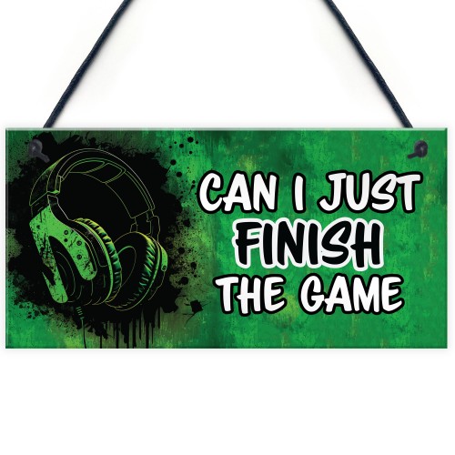 Funny Gaming Sign Hanging Gamer Signs For Boys Bedroom Gift