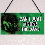 Funny Gaming Sign Hanging Gamer Signs For Boys Bedroom Gift