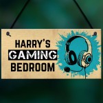 Personalised Gaming Bedroom Sign Gamer Gift For Son Brother Dad