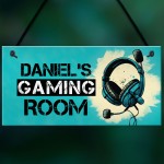 Gaming Room PERSONALISED Sign Boys Bedroom Gamer Gifts For Son