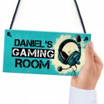 Gaming Room PERSONALISED Sign Boys Bedroom Gamer Gifts For Son