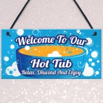 Hot Tub Signs and Plaques Garden Pool Hanging Wall Shed Plaque