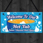 Hot Tub Signs and Plaques Garden Pool Hanging Wall Shed Plaque