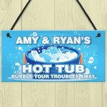 Personalised Hot Tub Signs and Plaques Garden Pool Hanging Sign