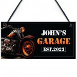 Personalised Motorbike Garage Sign Motorbike Man Cave Signs Gift