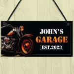 Personalised Motorbike Garage Sign Motorbike Man Cave Signs Gift