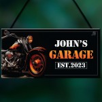 Personalised Motorbike Garage Sign Motorbike Man Cave Signs Gift