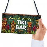 Personalised Tiki Bar OPEN Hanging Garden Bar Pub Plaque