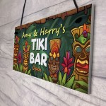 Personalised Tiki Bar OPEN Hanging Garden Bar Pub Plaque