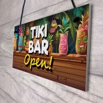 Tiki Bar OPEN Hanging Garden Bar Pub Plaque Beer Cocktails