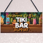 Tiki Bar Sign Hanging Bar Pub Plaque WELCOME Sign Aloha Gift