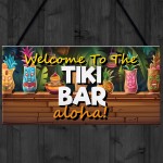 Tiki Bar Sign Hanging Bar Pub Plaque WELCOME Sign Aloha Gift