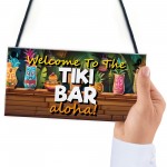 Tiki Bar Sign Hanging Bar Pub Plaque WELCOME Sign Aloha Gift