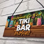 Tiki Bar Sign Hanging Bar Pub Plaque WELCOME Sign Aloha Gift