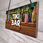 Tiki Bar Sign Hanging Bar Pub Plaque WELCOME Sign Aloha Gift