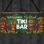 Tiki Bar Hanging Bar Pub Plaque Welcome Sign Beer Cocktails