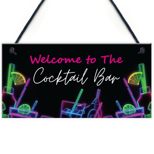 Cocktail Bar Welcome Sign Home Bar Cocktail Lounge Accessories