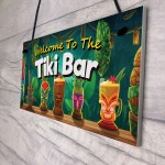 Tiki Bar Welcome Hanging Bar Pub Plaque Beer Cocktails Beach