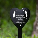 Dad Daddy Father Memorial Plaque Heart Stake Grave Plaque