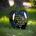 Dad Daddy Father Memorial Plaque Heart Stake Grave Plaque