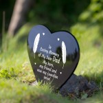 Dad Daddy Father Memorial Plaque Heart Stake Grave Plaque