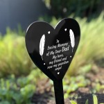 Dad Daddy Father Memorial Plaque Heart Stake Grave Plaque