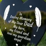 Dad Daddy Father Memorial Plaque Heart Stake Grave Plaque