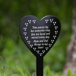 Graveside Memorial Marker Plaque For Mum And Dad Acrylic Heart