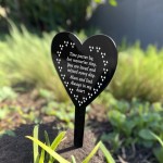 Graveside Memorial Marker Plaque For Mum And Dad Acrylic Heart