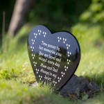 Graveside Memorial Marker Plaque For Mum And Dad Acrylic Heart