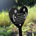 Personalised Memory Garden Memorial Acrylic Heart Stake Decor