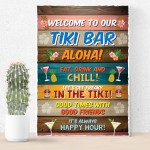 Welcome To Our Tiki Bar Sign Tiki Bar Accessories GARDEN BAR