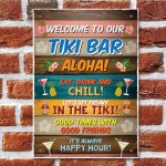 Welcome To Our Tiki Bar Sign Tiki Bar Accessories GARDEN BAR