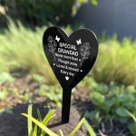 Special Grandad Graveside Memorial Marker Acrylic Grave Heart