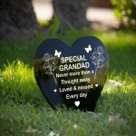 Special Grandad Graveside Memorial Marker Acrylic Grave Heart