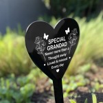 Special Grandad Graveside Memorial Marker Acrylic Grave Heart