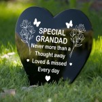 Special Grandad Graveside Memorial Marker Acrylic Grave Heart