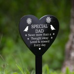 Special Dad Graveside Memorial Marker Acrylic Grave Heart Plaque