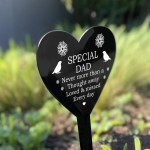 Special Dad Graveside Memorial Marker Acrylic Grave Heart Plaque