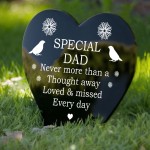 Special Dad Graveside Memorial Marker Acrylic Grave Heart Plaque