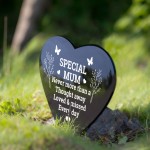 Special Mum Graveside Memorial Marker Acrylic Grave Heart Plaque